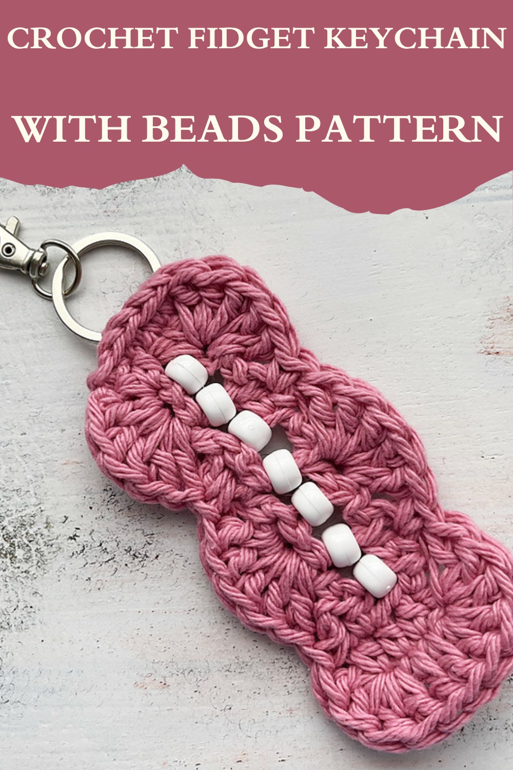 Crochet Fidget Keychain With Beads Pattern