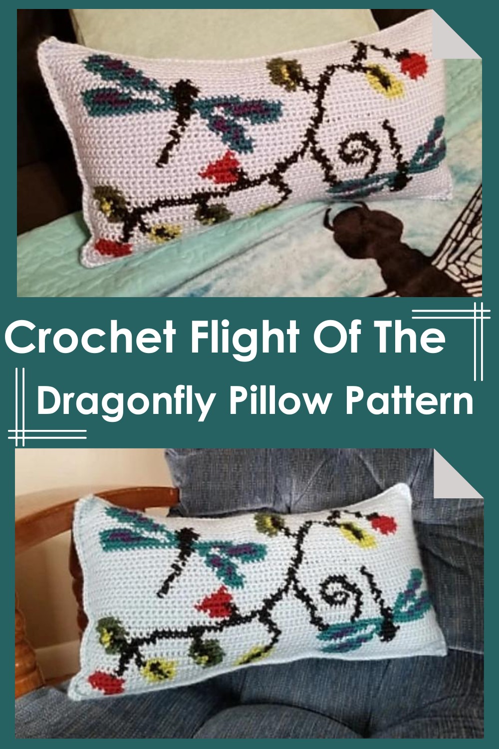 Crochet Flight Of The Dragonfly Pillow Pattern