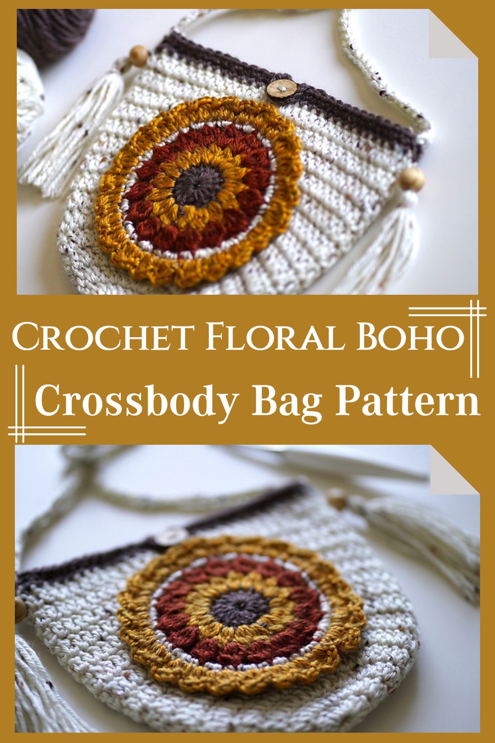 Crochet Floral Boho Crossbody Bag Pattern