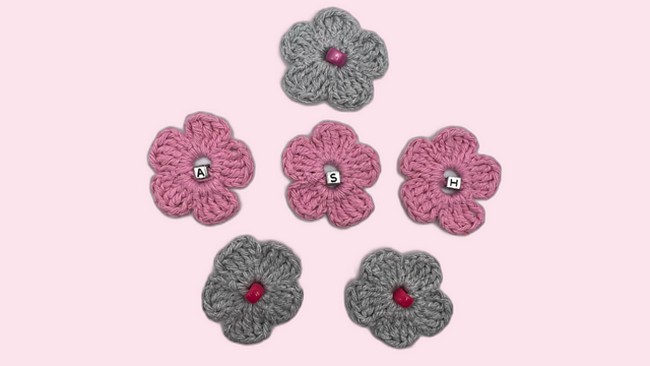 Crochet Flower With Beadsl Pattern