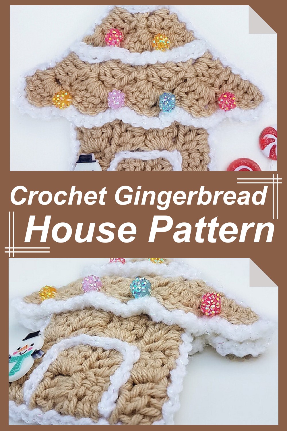 Crochet Gingerbread House Pattern 