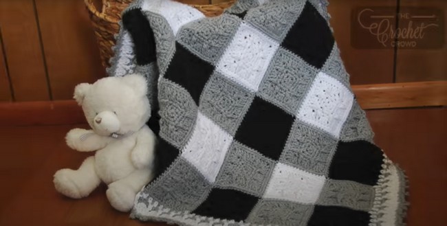 Crochet Gingham Social Textures Baby Blanket