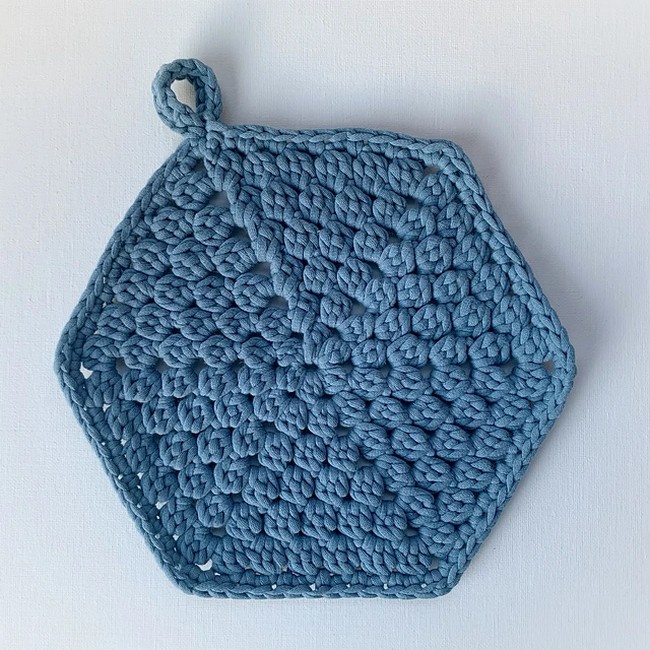 Crochet Granny Hexagon Hot Pad Pattern