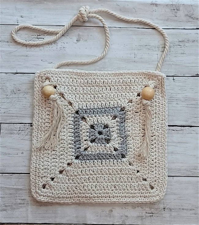 Crochet Granny Square Shoulder Bag Pattern