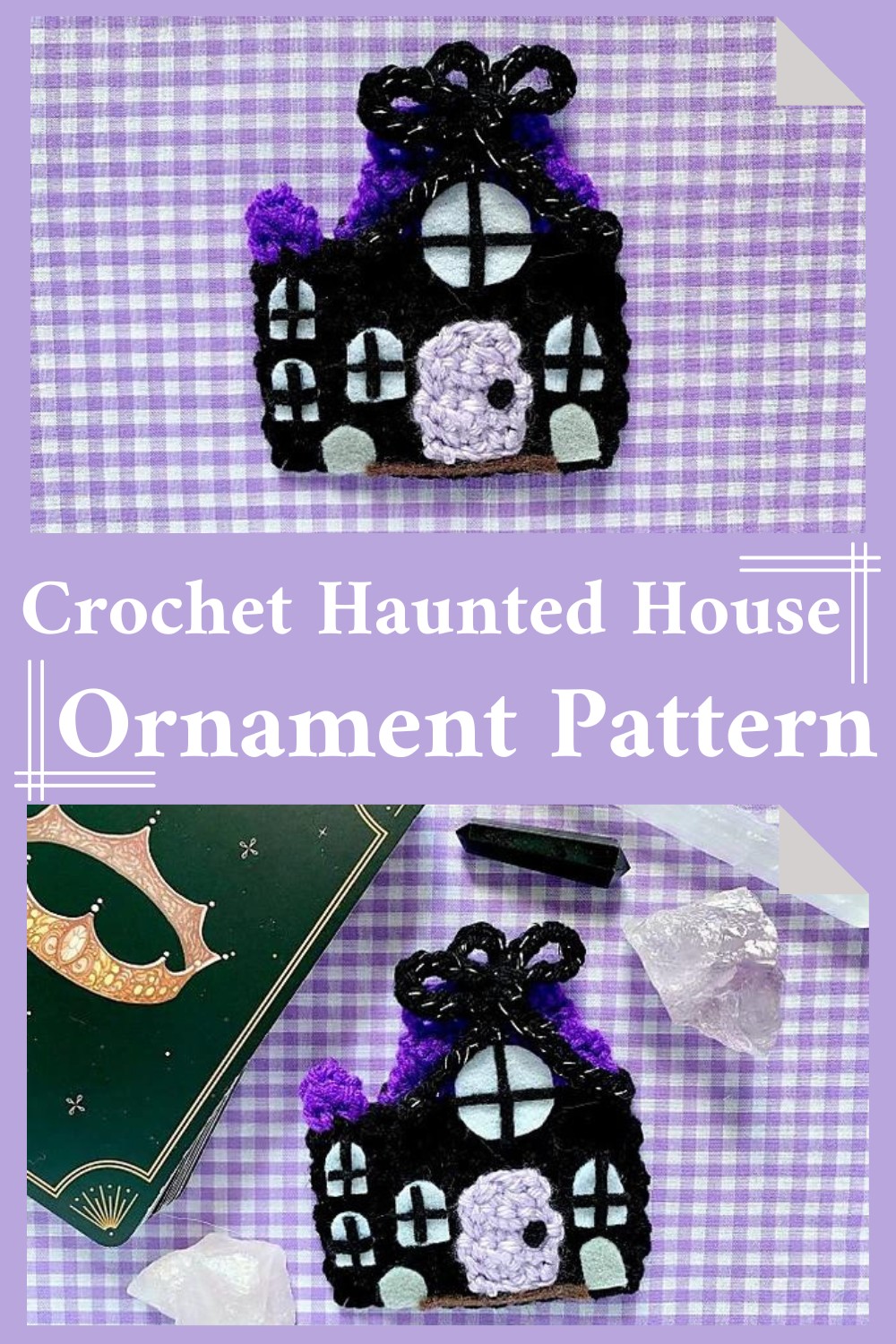 Crochet Haunted House Ornament Pattern