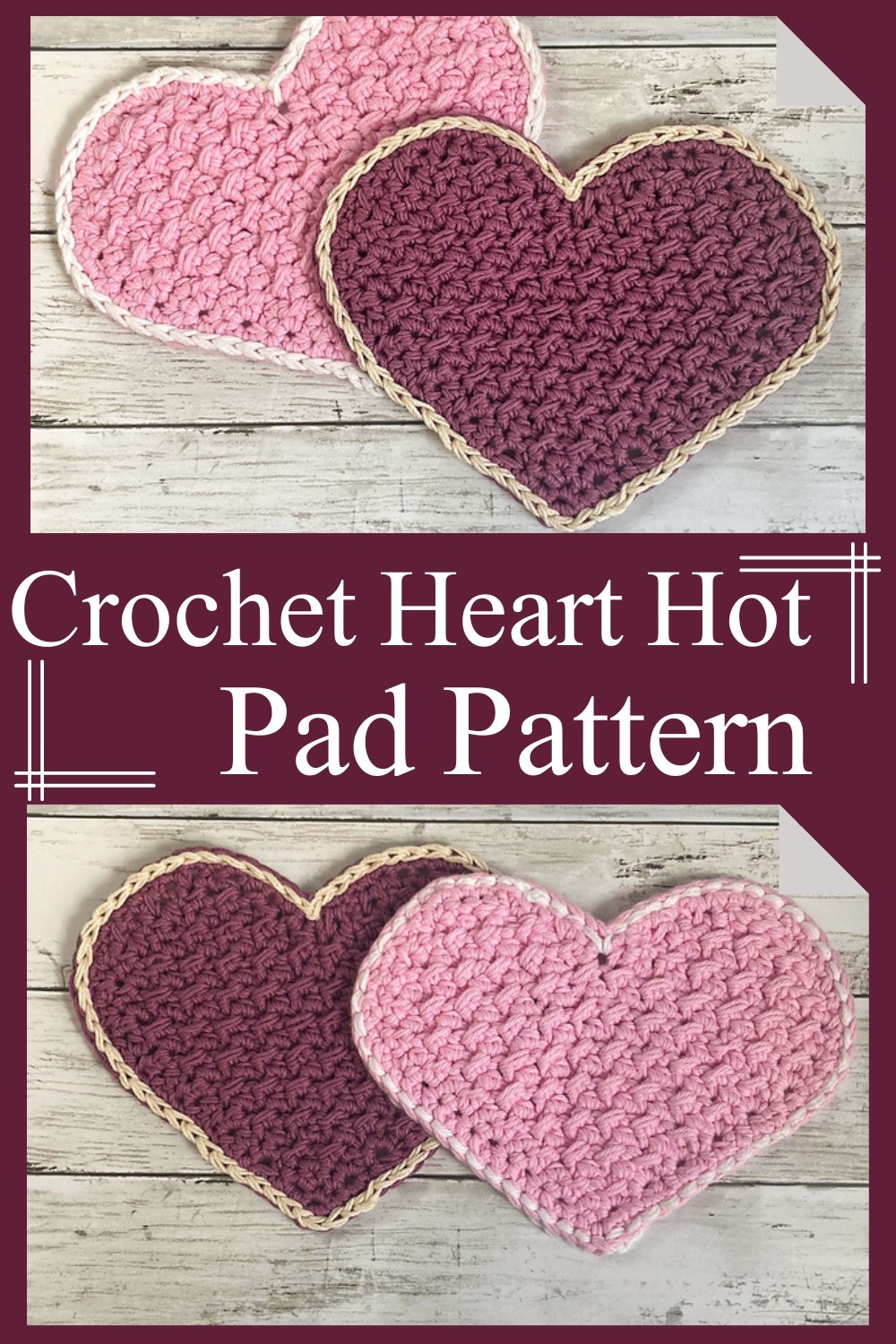 Crochet Heart Hot Pad Pattern