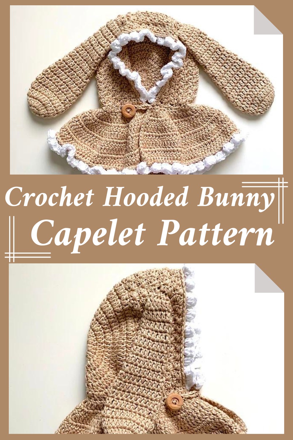 Crochet Hooded Bunny Capelet Pattern