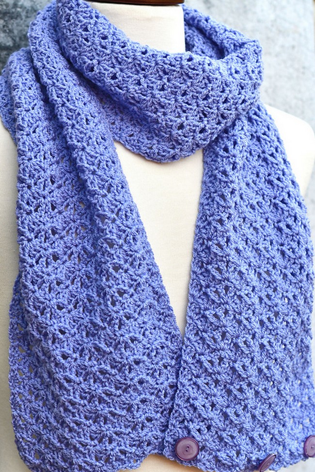 Crochet Lacy Convertible Scarf Pattern