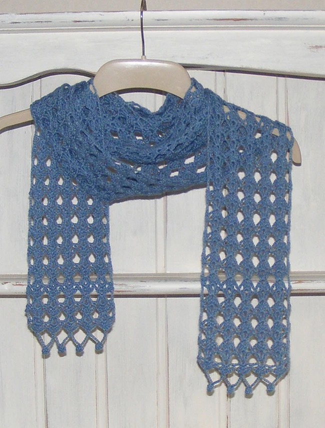 Crochet Lacy Dress Scarf Pattern