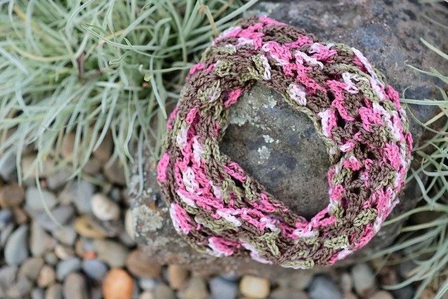 Crochet Lacy Infinity Scarf Pattern