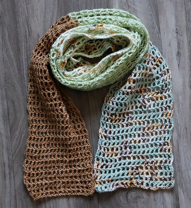 Crochet Lacy Spring Scarf Pattern