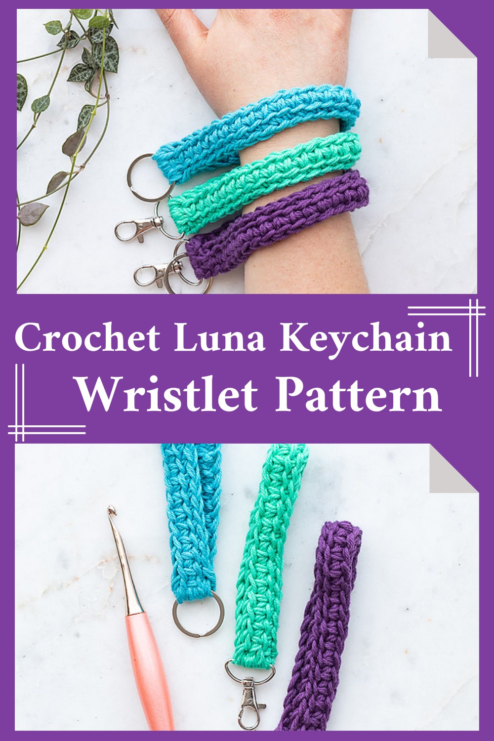 Crochet Luna Keychain Wristlet Pattern