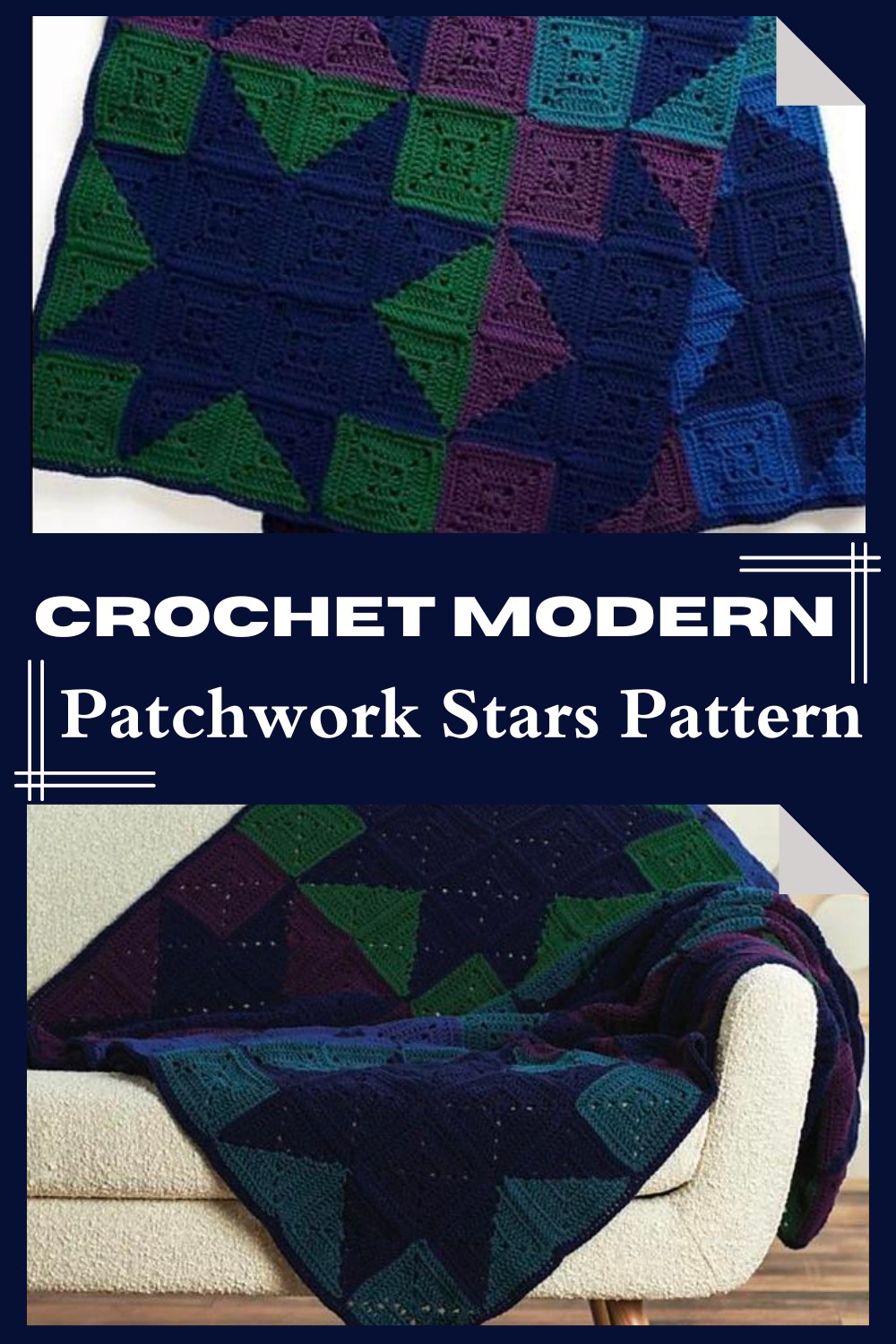 Crochet Modern Patchwork Stars Pattern