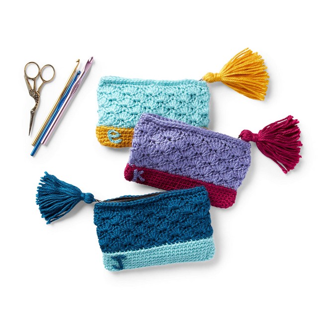 Crochet Monogram Pouch Pattern