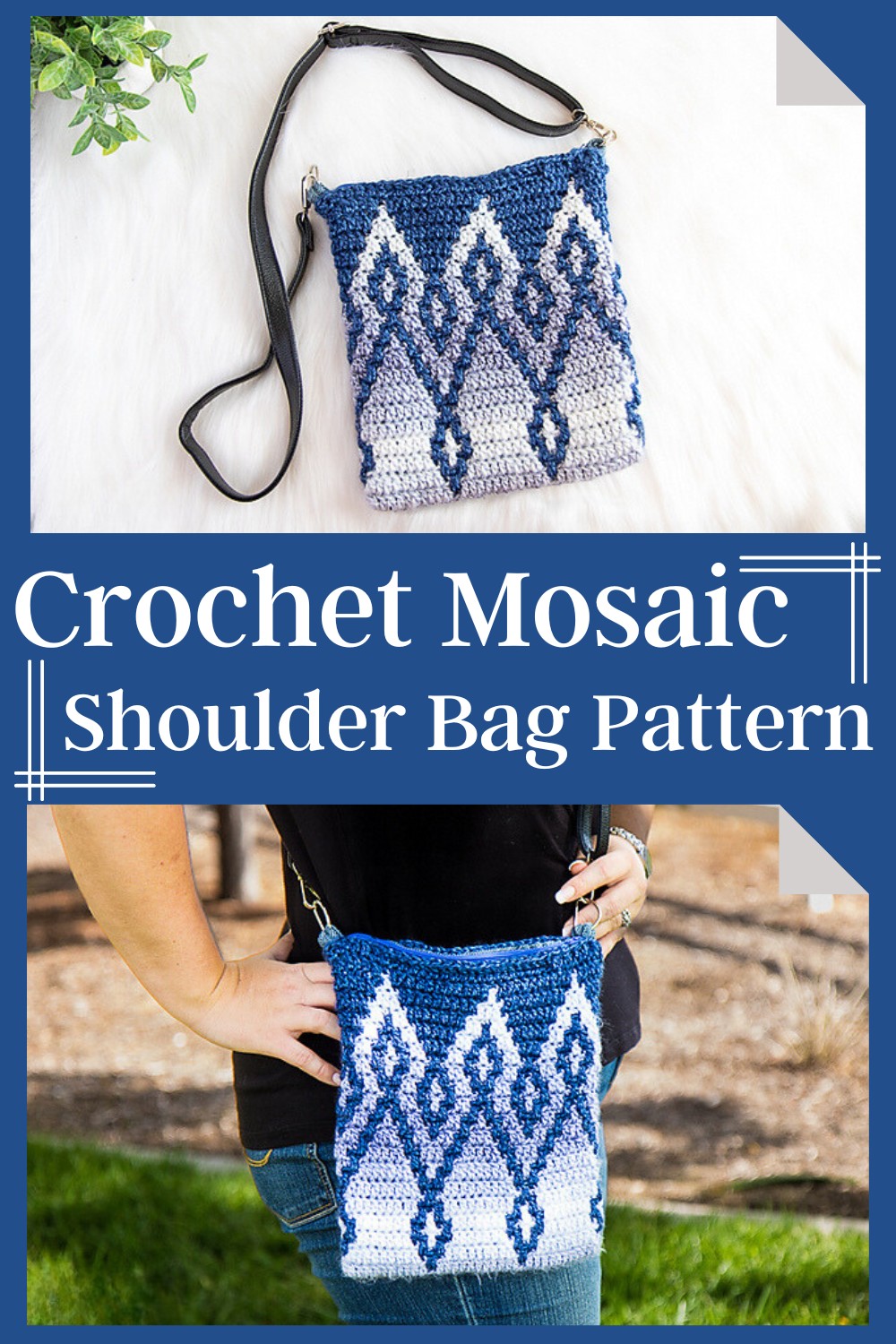 Crochet Mosaic Shoulder Bag Pattern