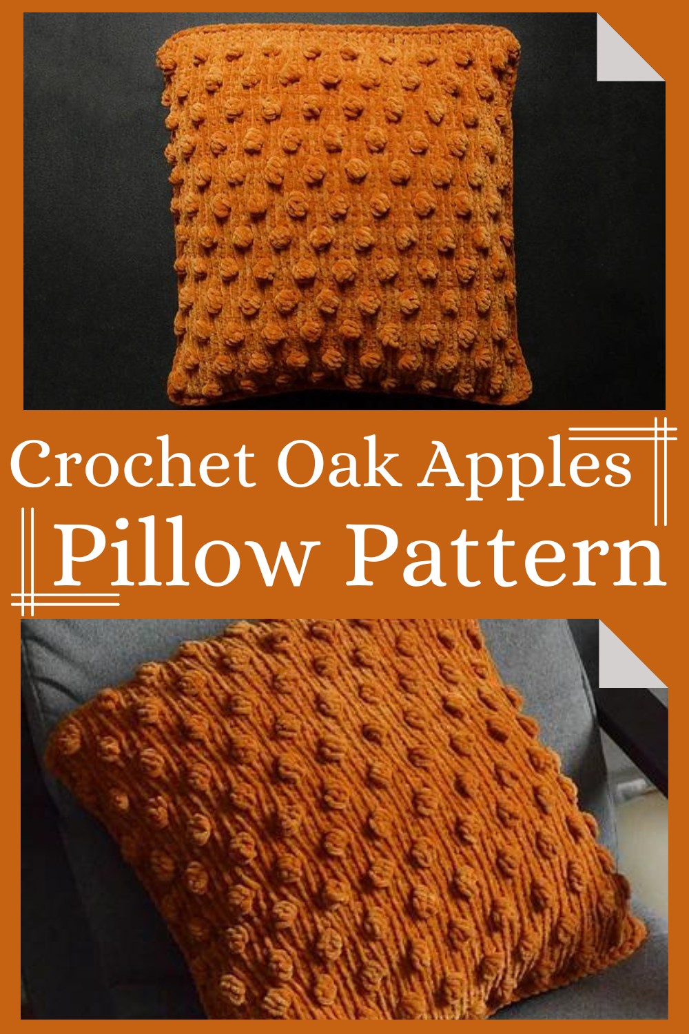 Crochet Oak Apples Pillow Pattern