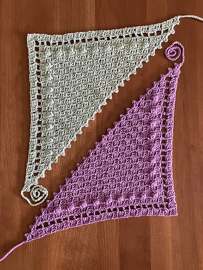 Crochet Popcorn Bandana Pattern 