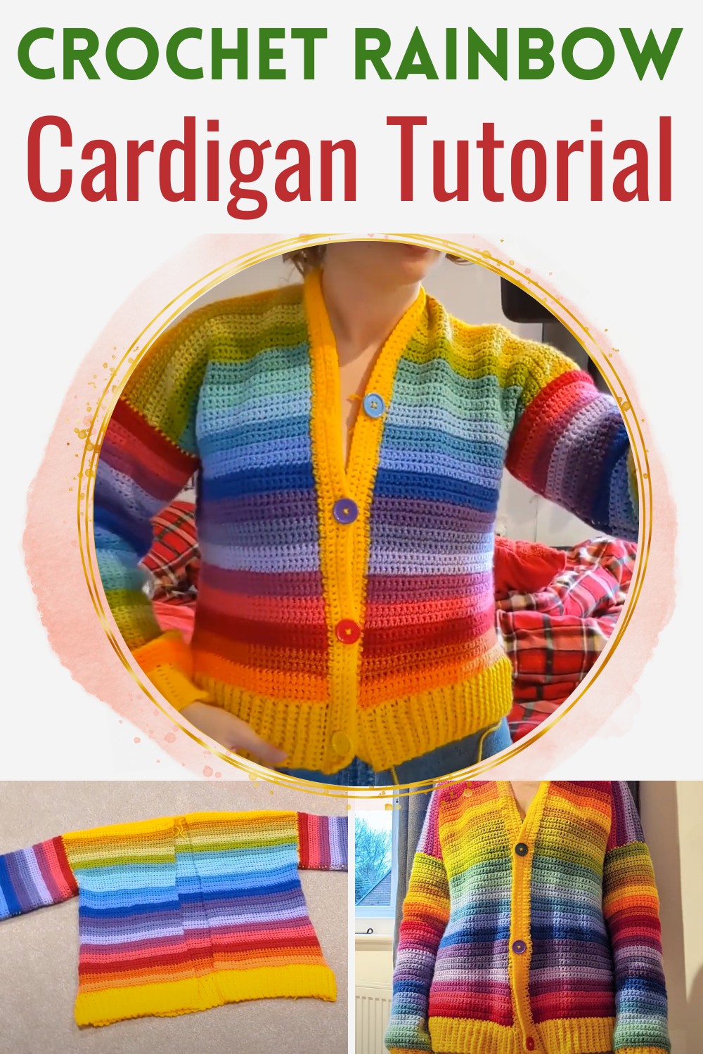 Crochet Rainbow Cardigan Tutorial