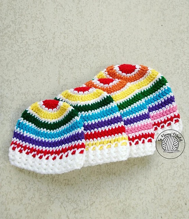 Crochet Rainbow Hat Pattern