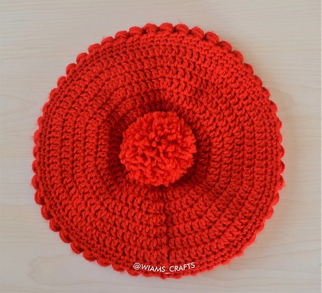 Crochet Red Mood Beret Pattern