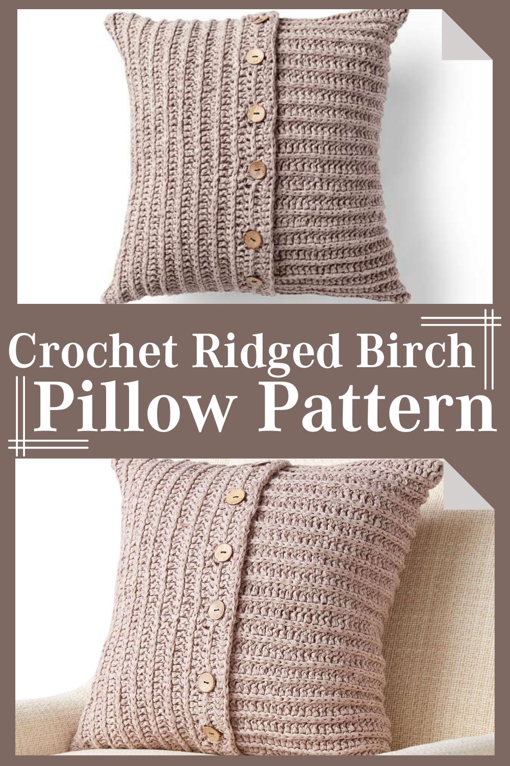 Crochet Ridged Birch Pillow Pattern