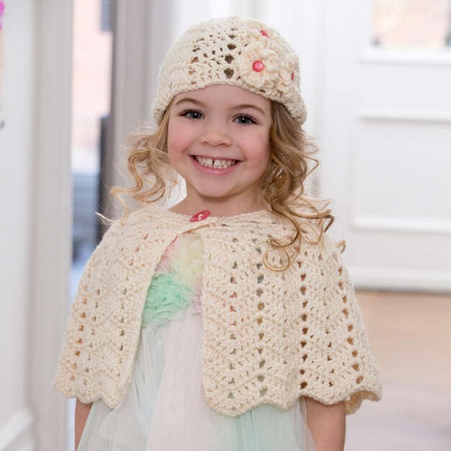 Crochet Ripple Hat And Capelet Pattern