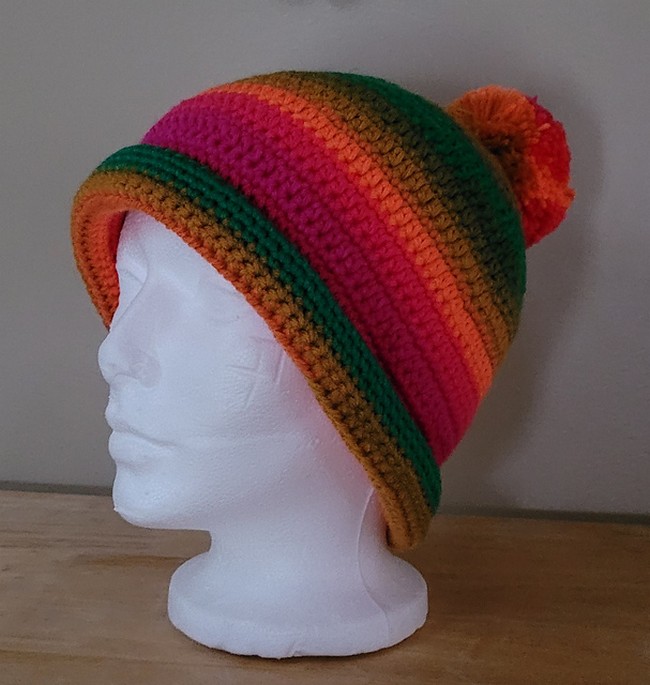 Crochet Rolled Brim Hat Pattern