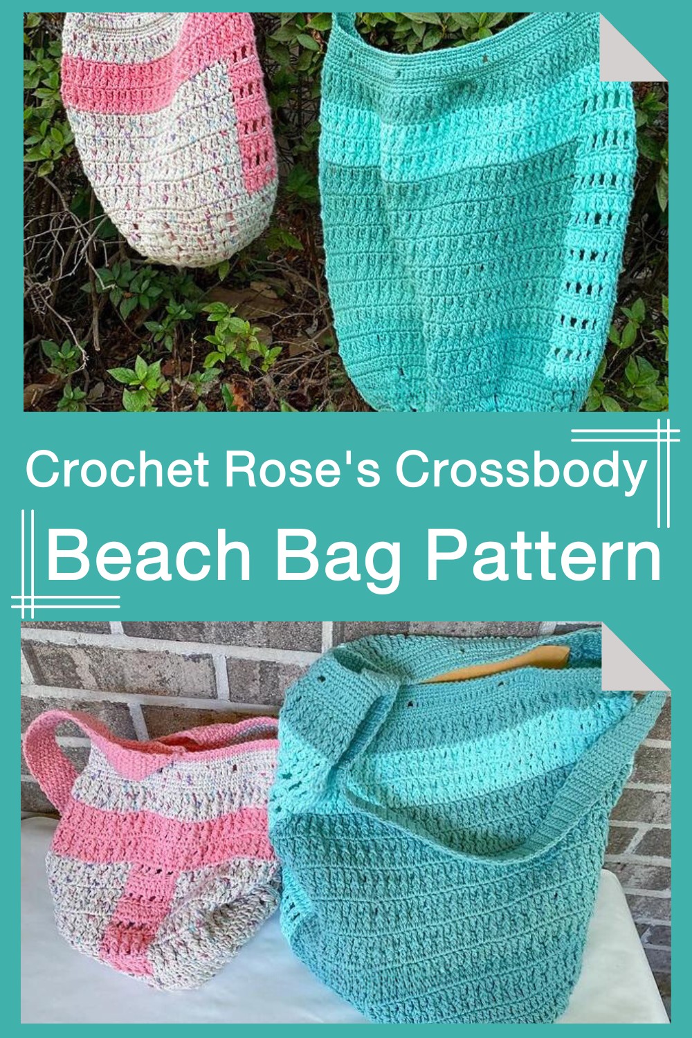 Crochet Rose's Crossbody Beach Bag Pattern