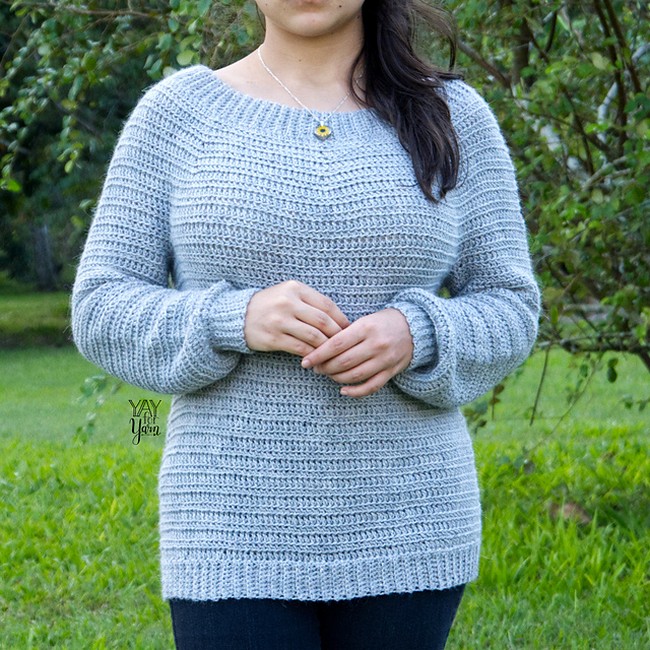 Crochet Round Yoke Sweater Pattern