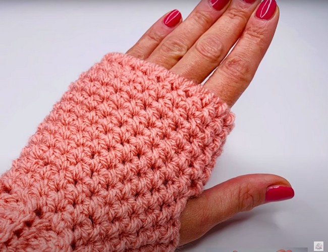 Crochet Simple Fingerless Gloves