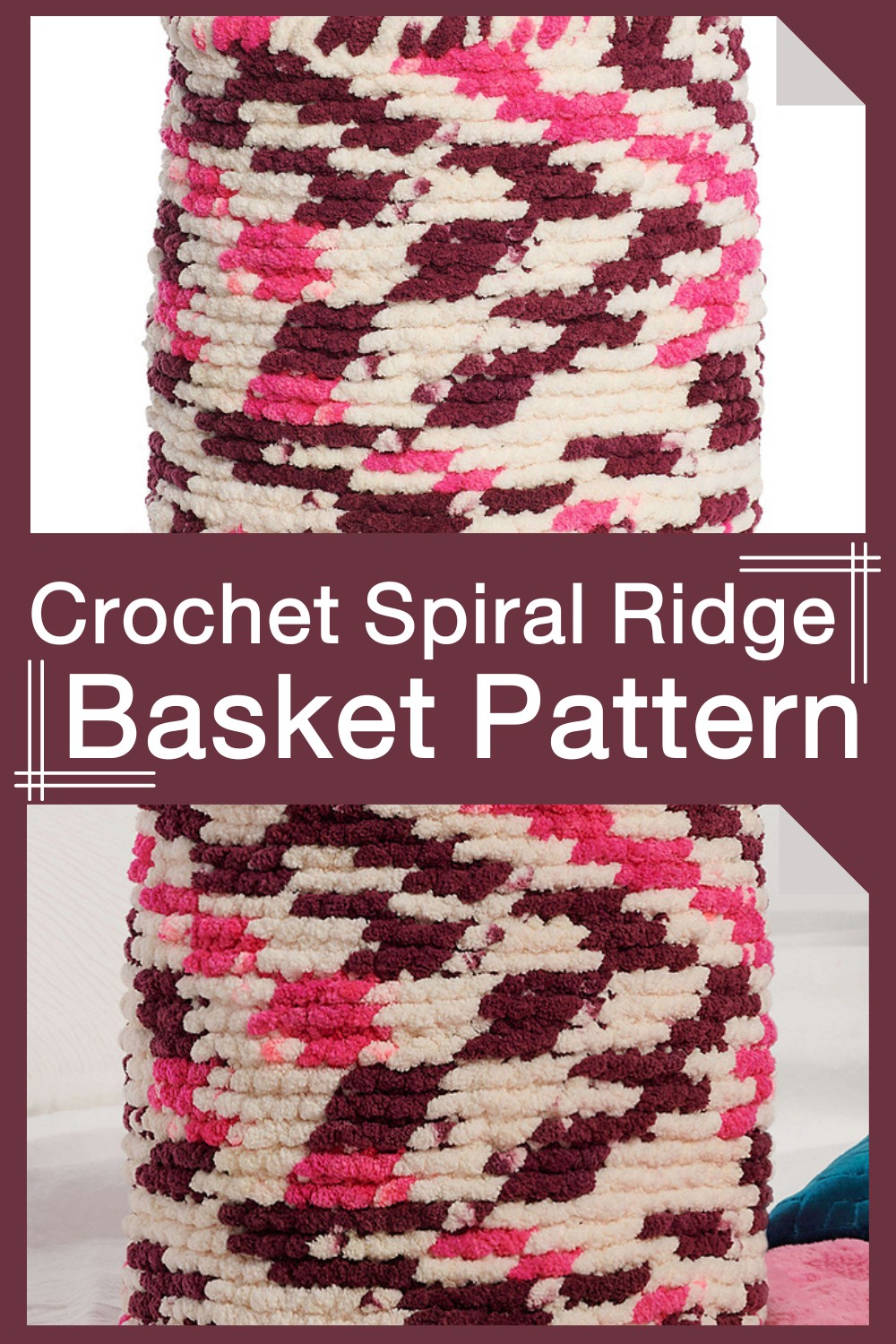 Crochet Spiral Ridge Basket Pattern