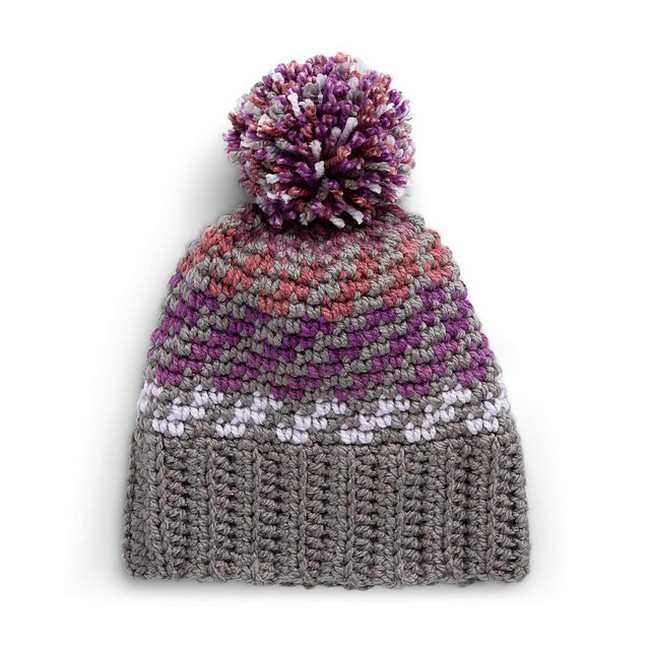 Crochet Spiral Striped Hat Pattern