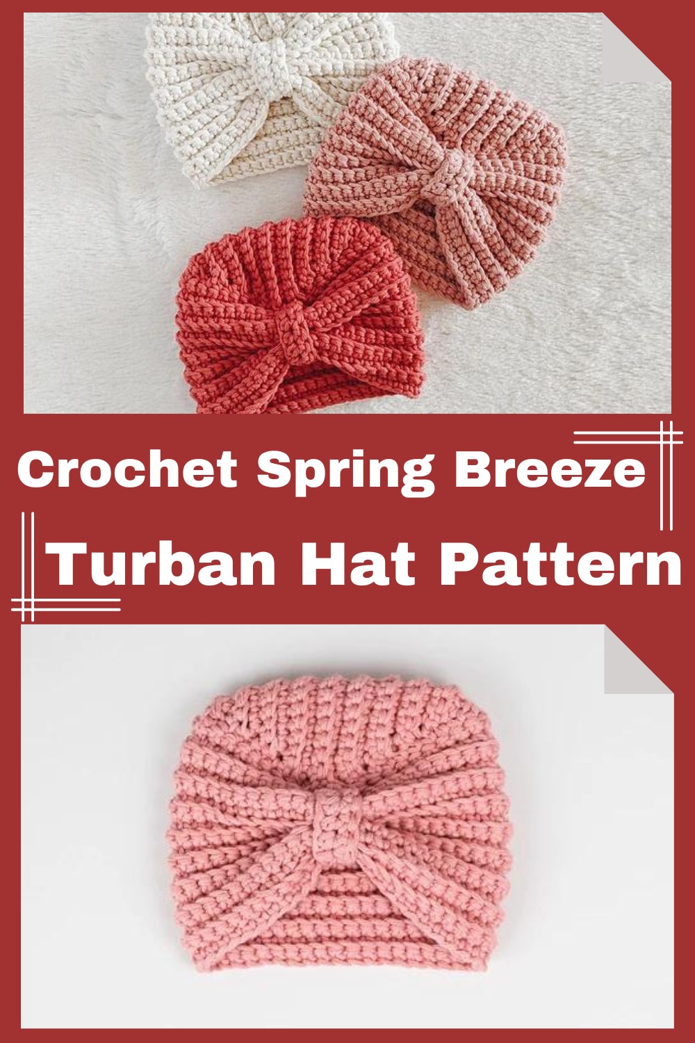 Crochet Spring Breeze Turban Hat Pattern 