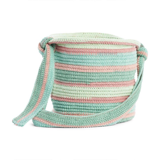 Crochet Striped Bucket Bag Pattern