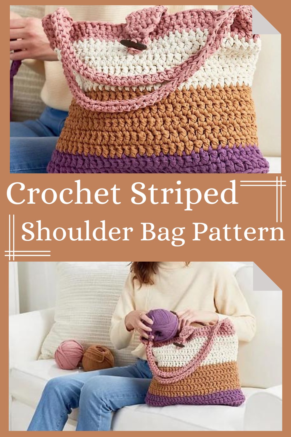 Crochet Striped Shoulder Bag Pattern