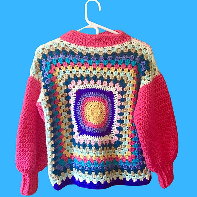 Sunny Granny Square sweater 