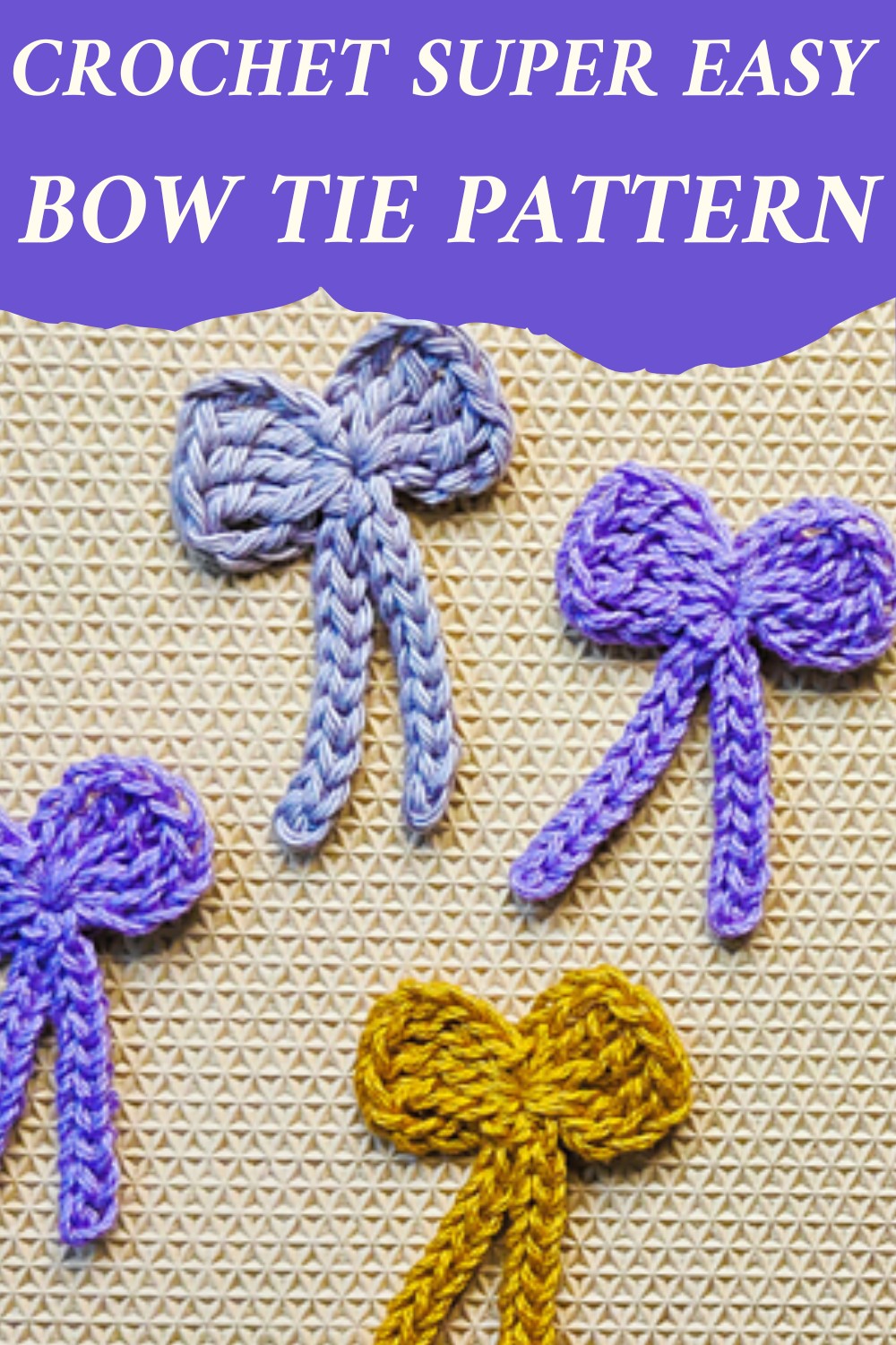 Crochet Super Easy Bow Tie Pattern