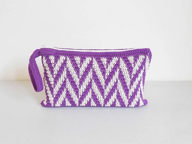 Crochet Symmetria Tapestry Pouch Pattern