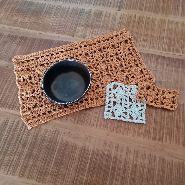 Crochet Tangerine Placemat Pattern