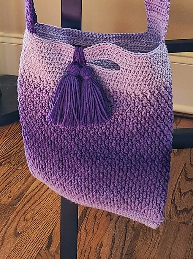 Crochet Textured Crossbody Tote Bag Pattern