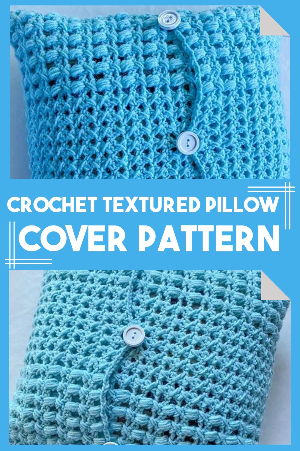 Crochet Textured Pillow Cover Pattern