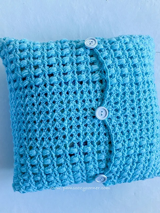 Crochet Textured Pillow Cover Pattern