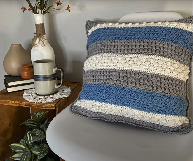 Crochet Textured Pillow