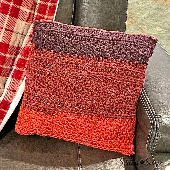 Crochet Textured Stripes Pillow Pattern