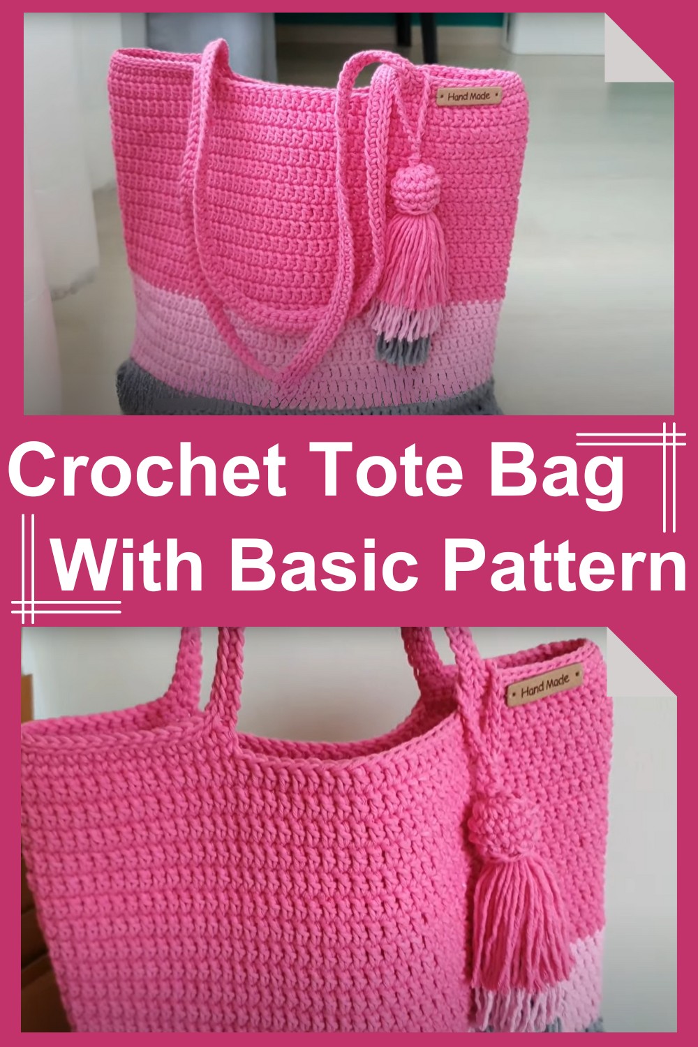 Crochet Tote Bag With Basic Pattern