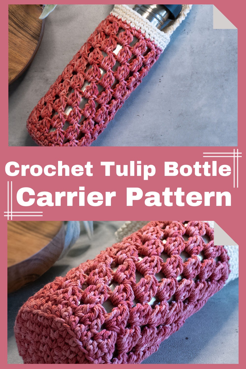 Crochet Tulip Bottle Carrier Pattern