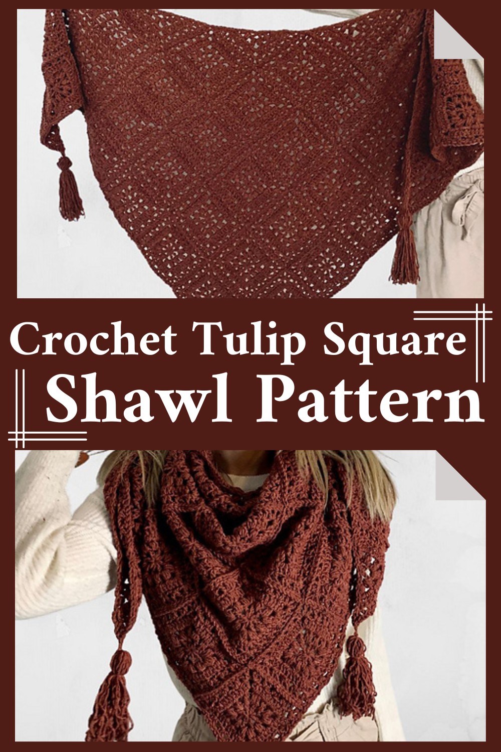 Crochet Tulip Square Shawl Pattern