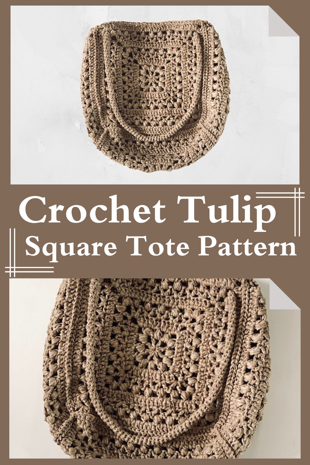 Crochet Tulip Square Tote Pattern