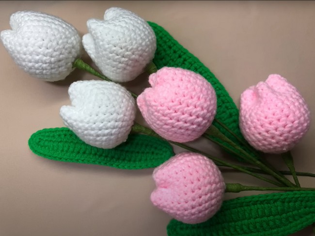 Crochet Tulip flower Easy pattern