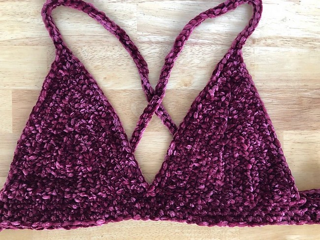 Crochet Velvet Bralette Pattern